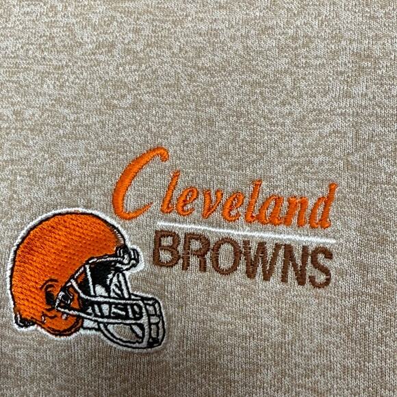 Vintage Cleveland Browns Football Tan Polo Collared Shirts men’s size XL - Picture 6 of 6